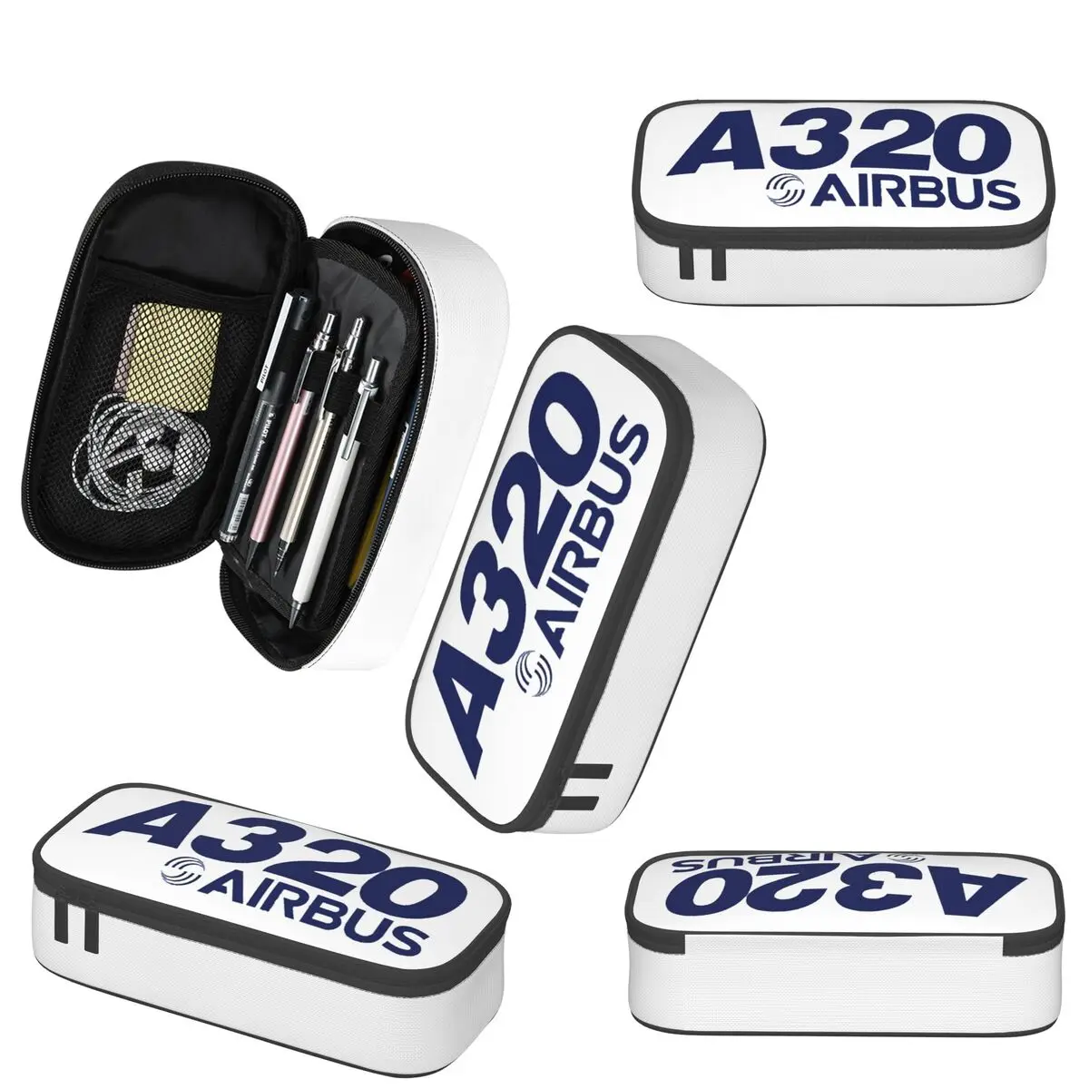 مقلمة شعار ايرباص A320 للبنين والبنات صندوق القلم المدرسية حقيبة أقلام رصاص لوازم القرطاسية حقيبة حامل القلم