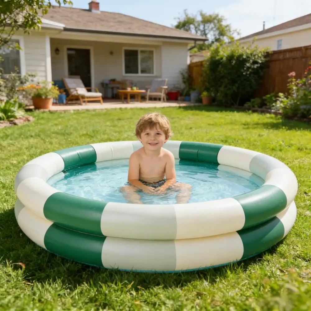 3-6 سنوات الاطفال حمام سباحة قابل للنفخ سميكة الكرتون الرجعية شريط في الهواء الطلق وسادة حوض استحمام الطفل عوامة سباحة هدية للأطفال #1