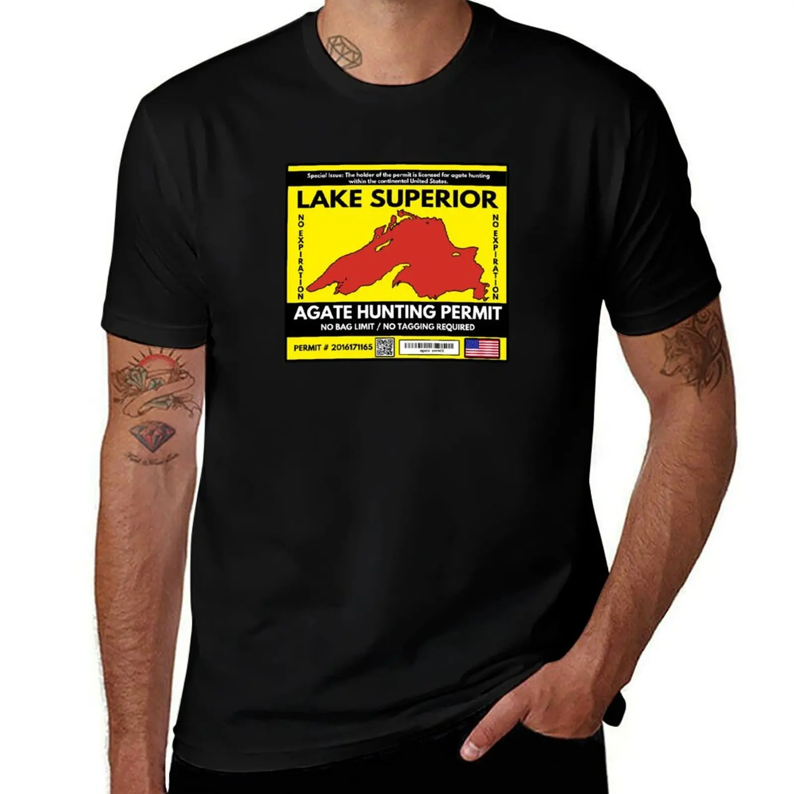 Lake Superior Agate Hunter Permit T-Shirt t shirts with prints T-Shirt