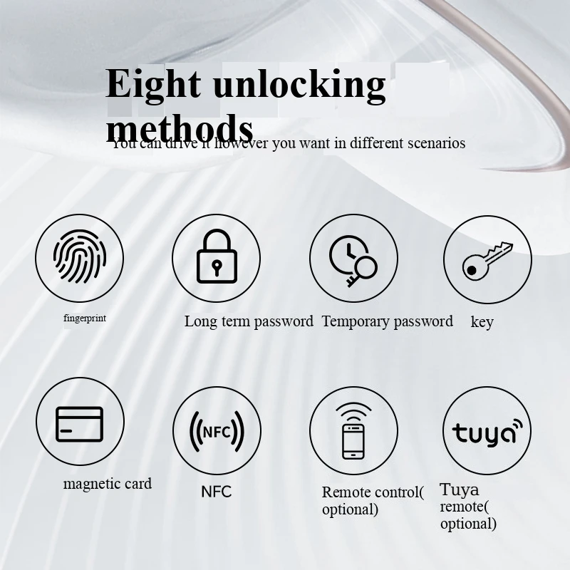 Kein Bohren Tuya Smart Lock Fingerabdruck Passwort Code Multi Entsperren Ersetzen Ball Lock Hotel Uniform Room Management TT Lock