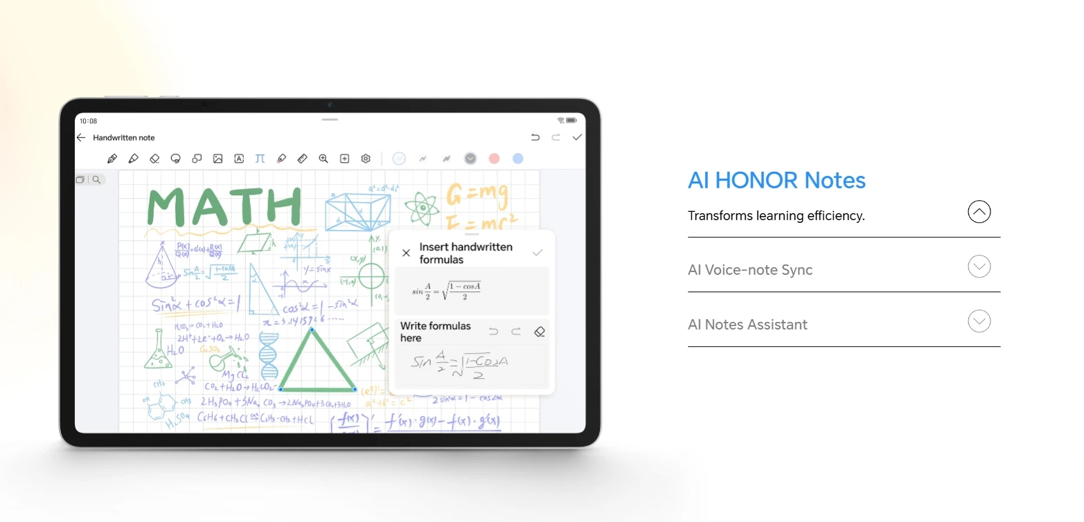 Global Version HONOR Pad 10 2.5K 120Hz 12.1" Tablet 10100mAh Large Battery 35W Charging 6 Speakers Slim Metal Body