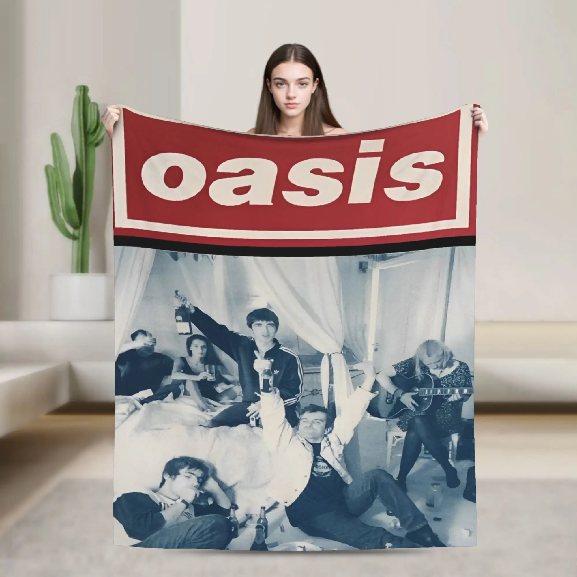 Live '25 Tour Rock Band The Rain Blanket O-Oasis Flannel Awesome Warm Throw Blankets for Coverlet Summer