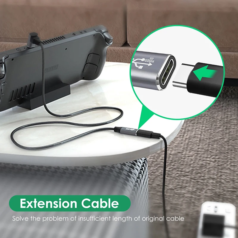 Przedłużacz USB C 3.1 typu C PD100W Szybkie ładowanie męskiego na żeńskiego przedłużacza do Samsung MacBook Pro 4k 60Hz Kabel wideo