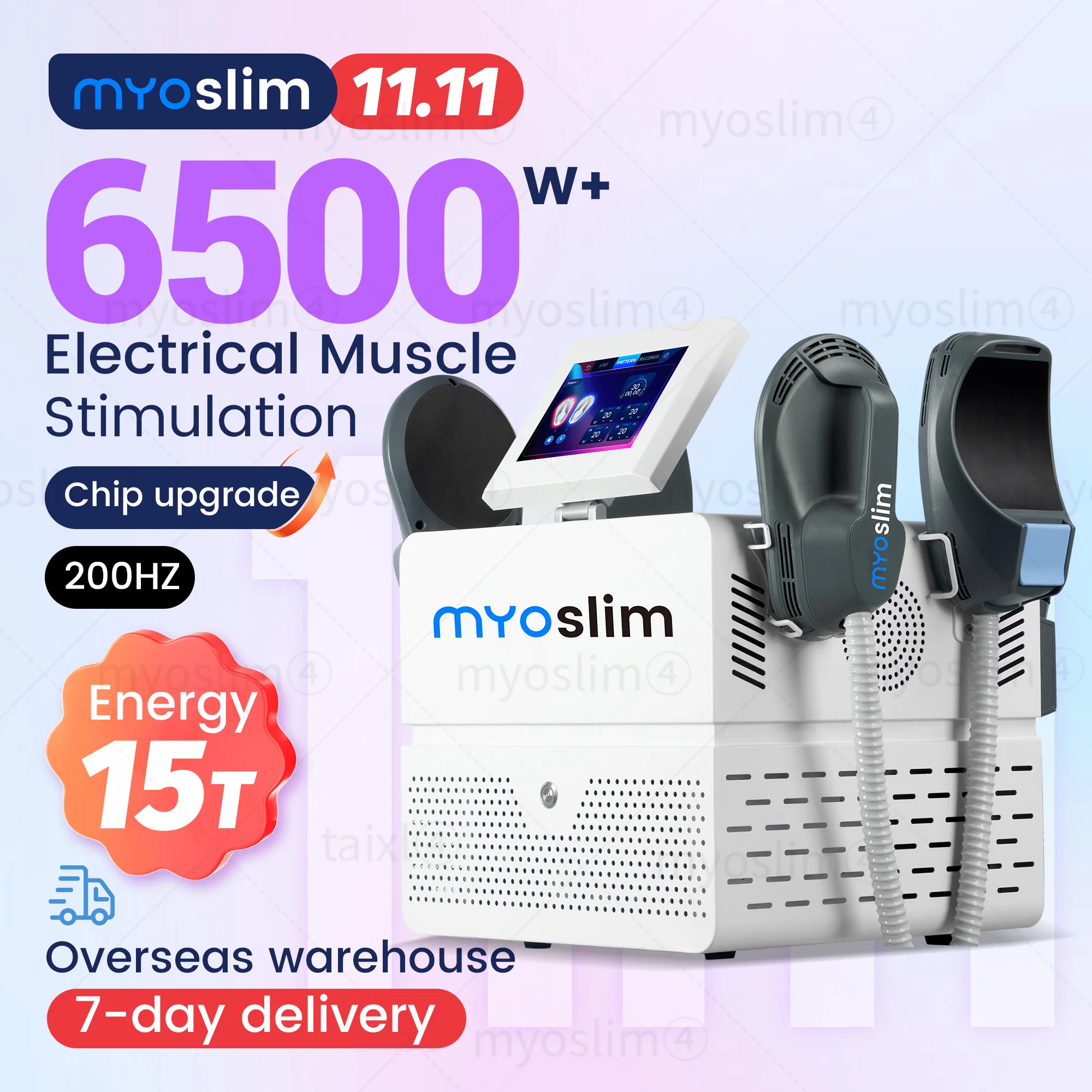

Myoslim 6500W 15Telsa 200HZ PRO RF Weight Loss Machine Body Shaping MuscleStimulation Equipment Weight Loss Machine 4 5 Handles