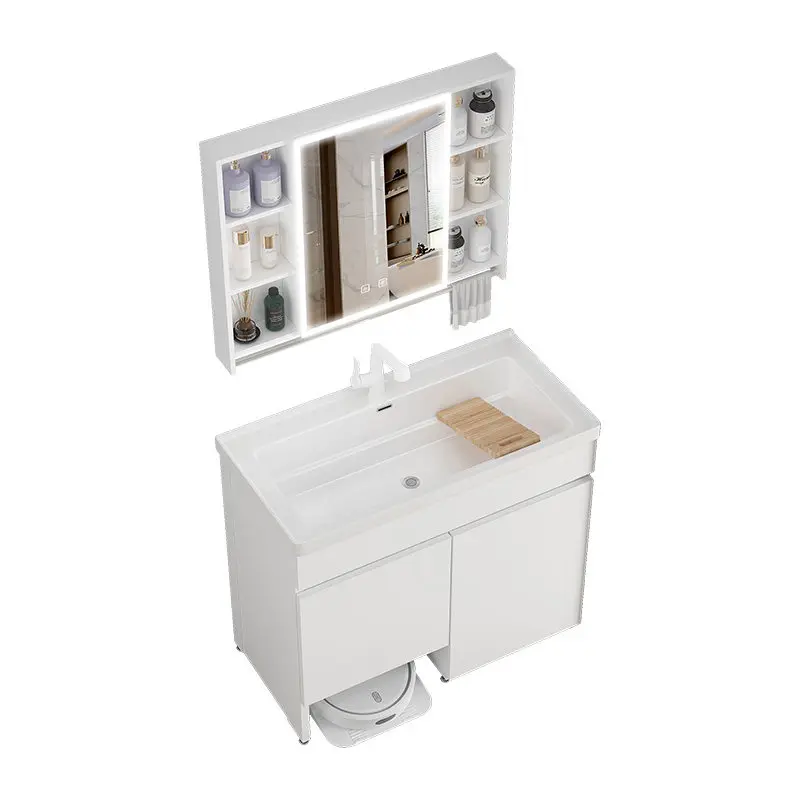Customized honeycomb aluminum sweeping robot bathroom cabinet combination balcony laundry pool basin integrated wash basin with