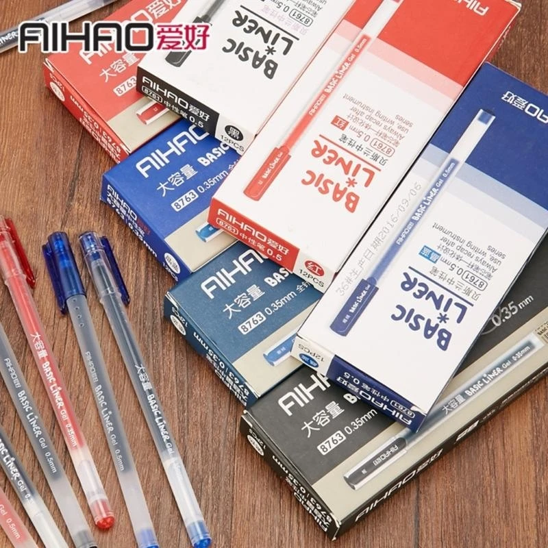 Pióro w kolejce pióro proste płynne żele pióra pióro pióra 0,5 mm atrament Piós