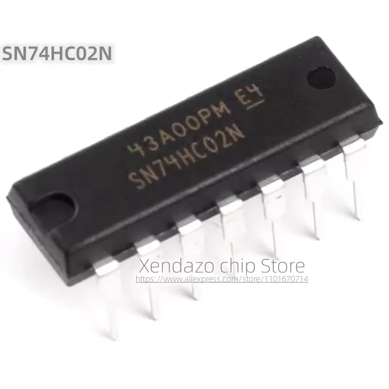 10pcs/lot SN74HC02N DIP-14 package Original genuine Two input terminals, four or non gates Logic Chip