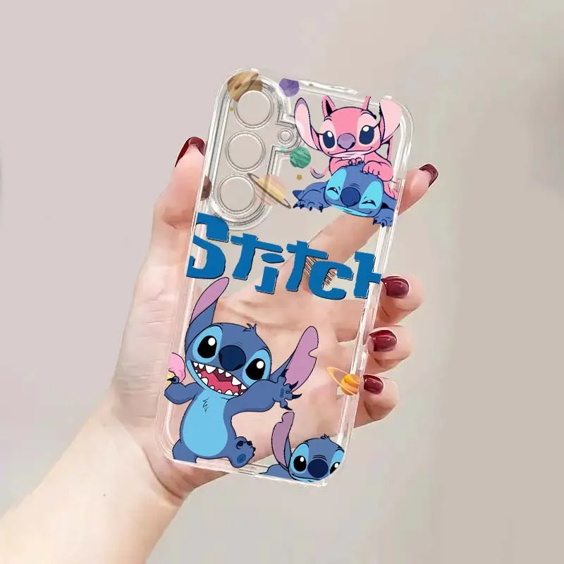 

Angel Stitch Love Art Hot For Samsung S25 S24 S23 S22 S21 S20 S10 Ultra Plus Edge FE 5G Transparent Phone Case