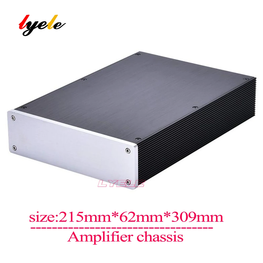 lyele 215mm*62mm*308mmall-aluminum power amplifier chassis 2206 shell for audio amplifier diy