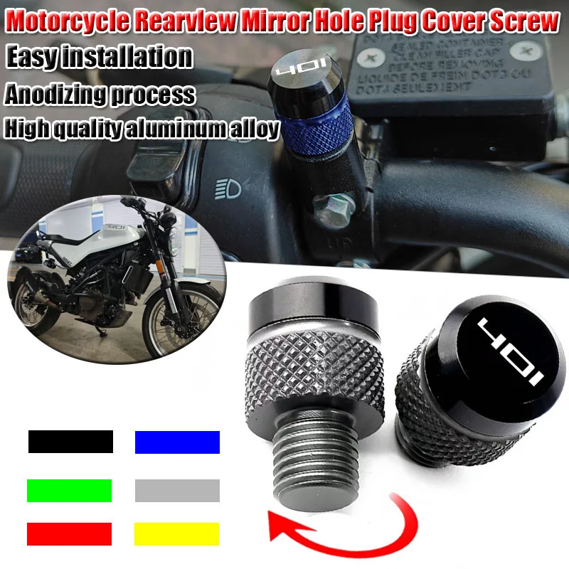 ل Husqvarna Svartpilen 401 250 701 Vitpilen 250 Norden 901 2018-2024 دراجة نارية CNC المرايا ثقب التوصيل مسامير قبعات الموضوع الترباس