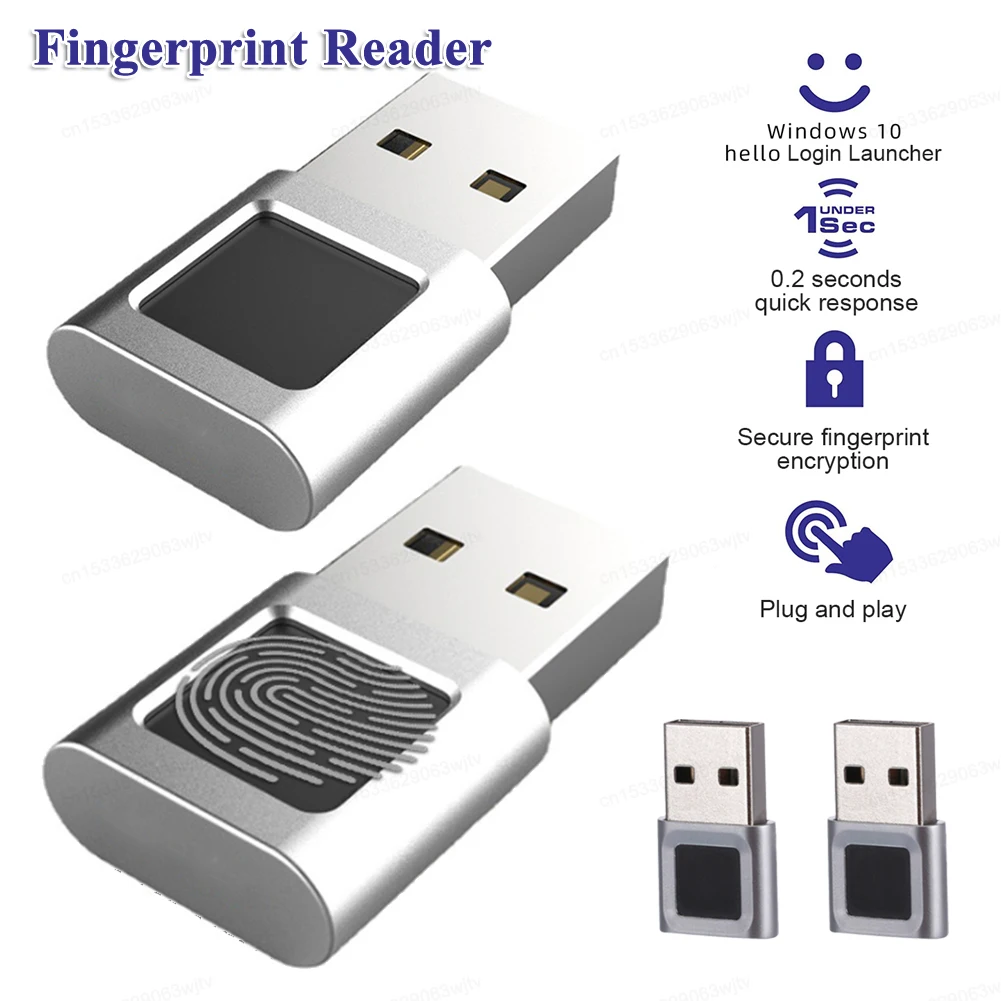 USB Fingerprint Reader Module for Windows 10 Hello Dongle PC Biometric Scanner