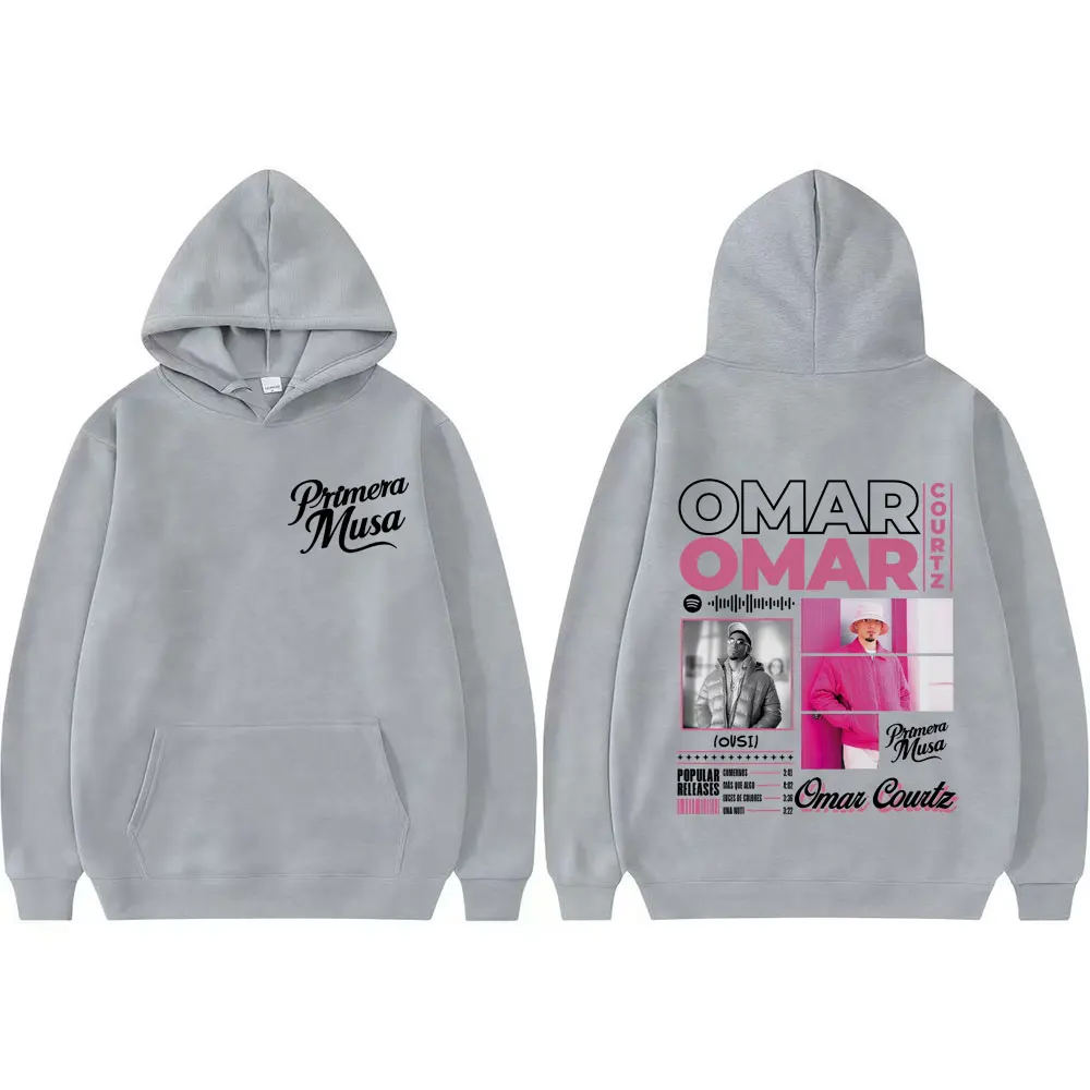 مغني الراب عمر كورتز بريميرا موسى ألبوم 2025 طباعة هوديي الرجال النساء فضفاض هوديس غير رسمية شارع العليا الهيب هوب موسيقى البوب بلوزات