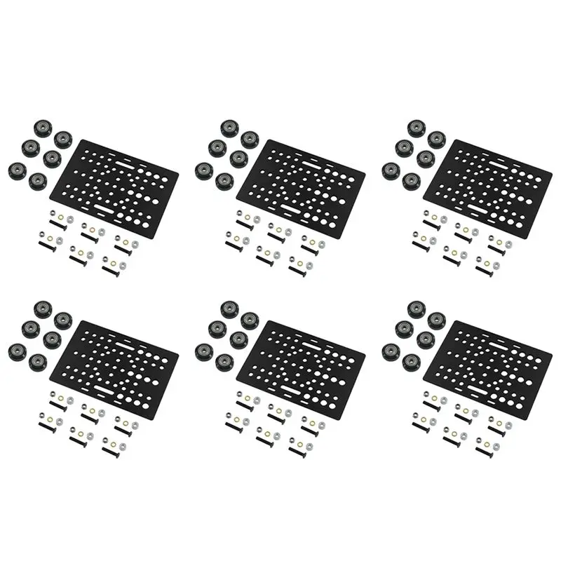 ABKS-6X V-Slot Gantry Plate Set 20-80Mm With V-Slot Solid V Wheel POM Kit For Profiles CNC Machine Part 3D Printer Parts