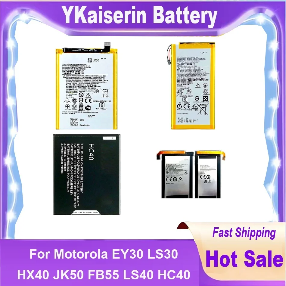

EY30 LS30 HX40 JK50 FB55 LS40 HC40 Battery For Motorola Moto X 2Nd Razr 5G X4 XT1900-1 P30 Note Force Phone Batteries