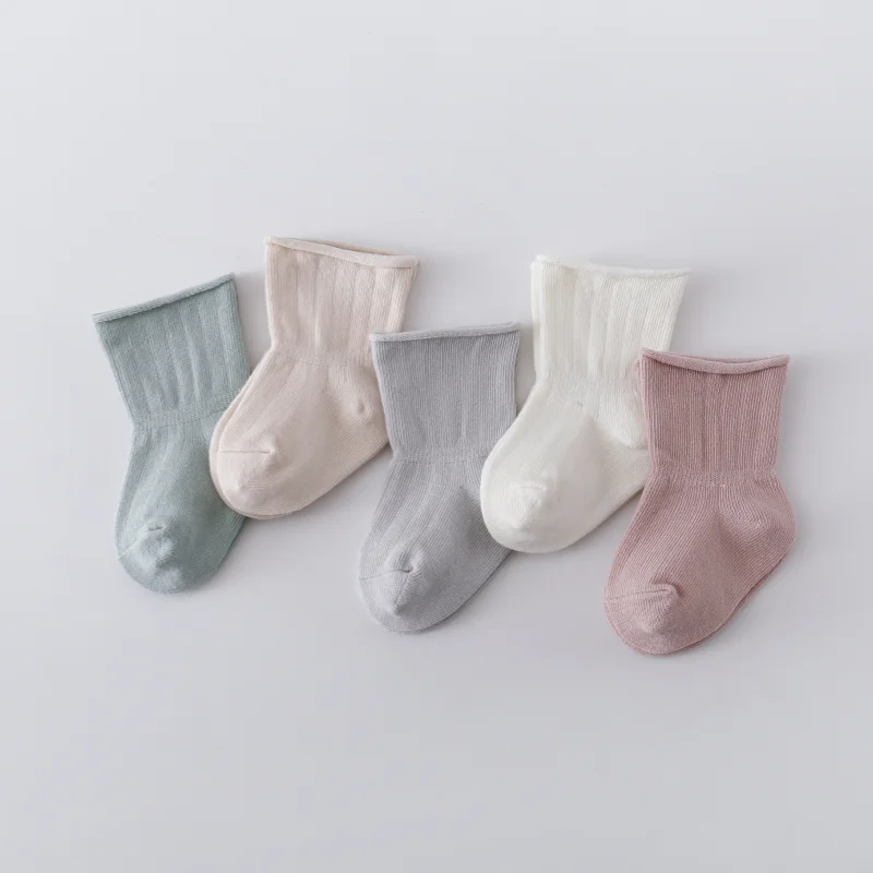 3Pairs/lot Kids Boy Girl Socks Casual Solid Children's Socks For Baby Cotton Toddler Socks For Babies Spring Autumn 0-5Years New