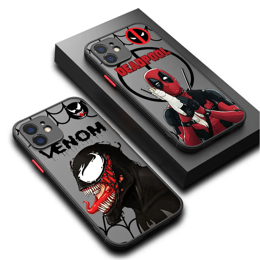 Marvel Super hero Cool Phone Case for Apple iPhone 16 11 13 15 12 14 Pro Max 7 X XS 14 8 Plus 15 16 Pro Matte Cover