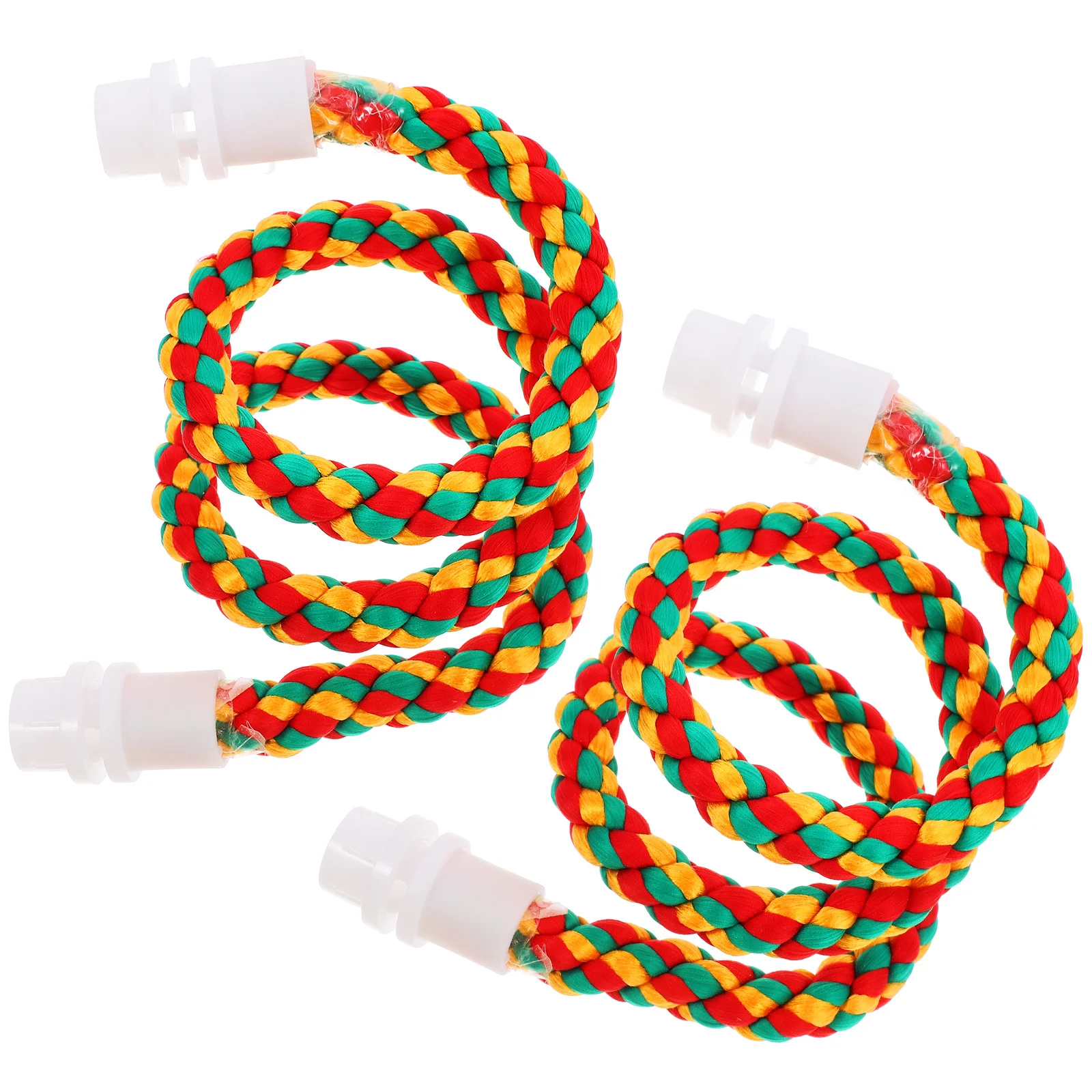 

2Pcs Bird Rope Perch Parrot Cage Stand Bendable Durable Climbing Swing Chewing Accessory for Parakeet Budgies Bird Rope Perch