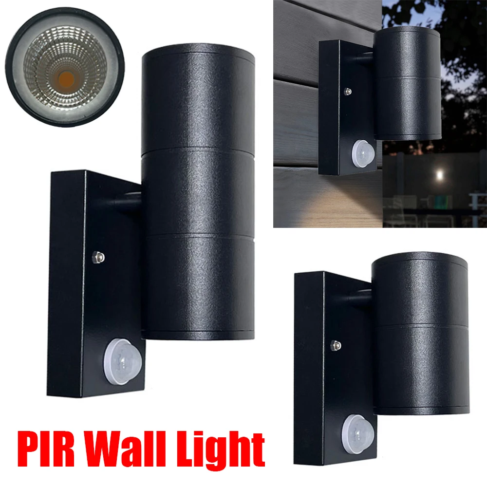 

PIR Outdoor Wall Light Induction Movement Sensor PIR Motion Wall Light 10W LED Double Head Up Down Wall Lamp