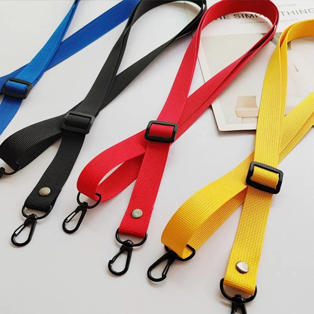 Nylon Shoulder Strap Lanyard Replacement Solid Color Shoulder Bag Belt Adjustable Phone Case Hanging Rope Bag Accessories