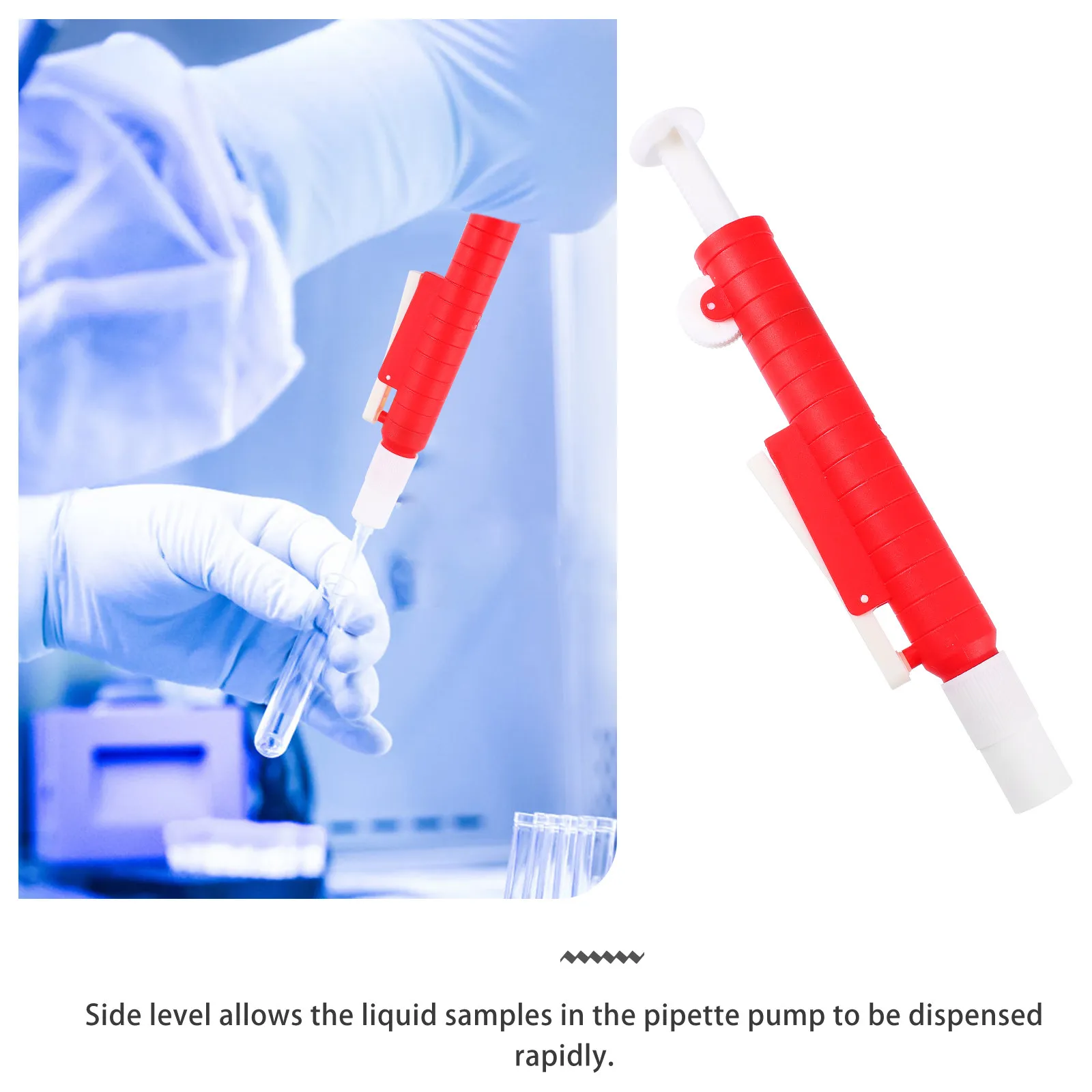 25Ml Pipette Pump Thumb Wheel Design One-Hand Operation Acid Alkali Resistant Rapid Dispensing Lab Scientific Instrument Plastic