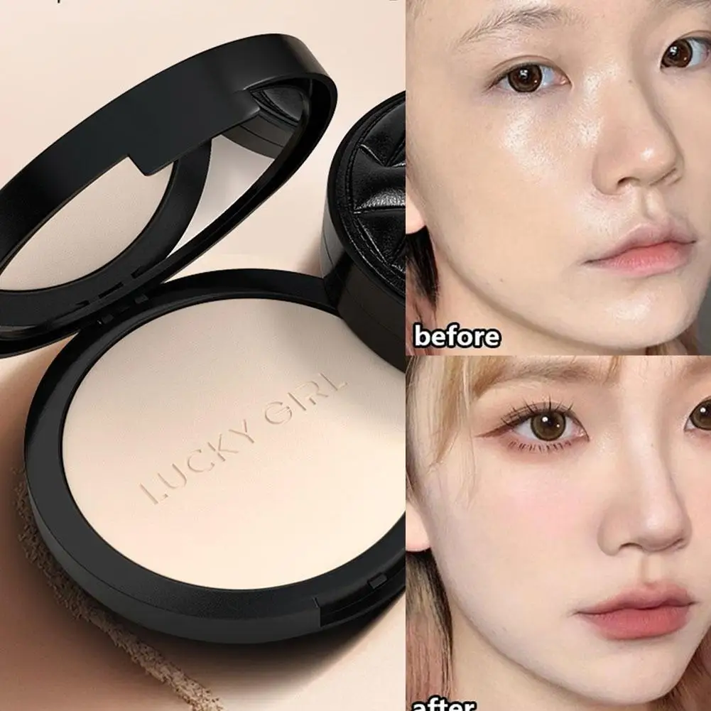 

2 Color Pressed Powder Waterproof Long-lasting Full Coverage Face Compact Setting Powder Makeup Foundation Oil Control Cosmetics