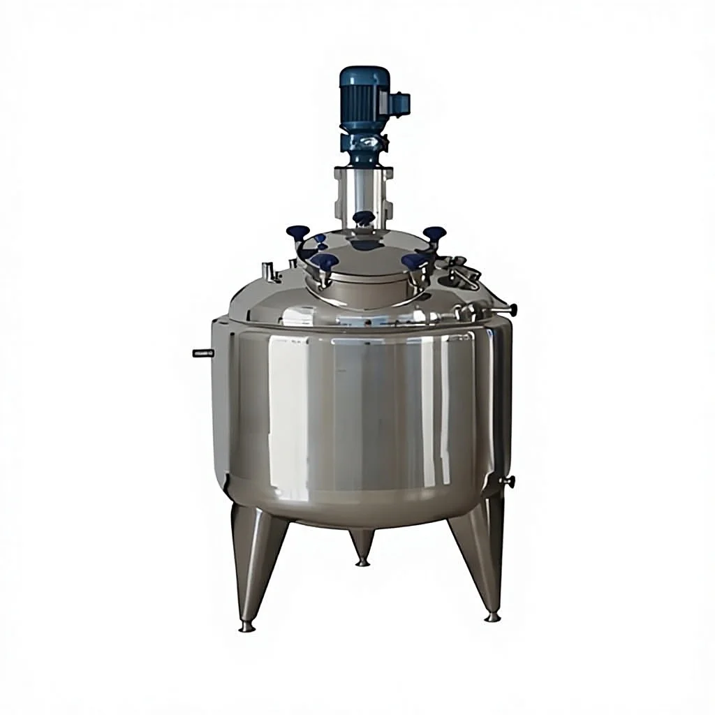 SUS304 Stainless Steel Mixing Tank Food Grade Fruit Vegetable Electric Heating Laboratory Double-layer Movable 500L 37kW