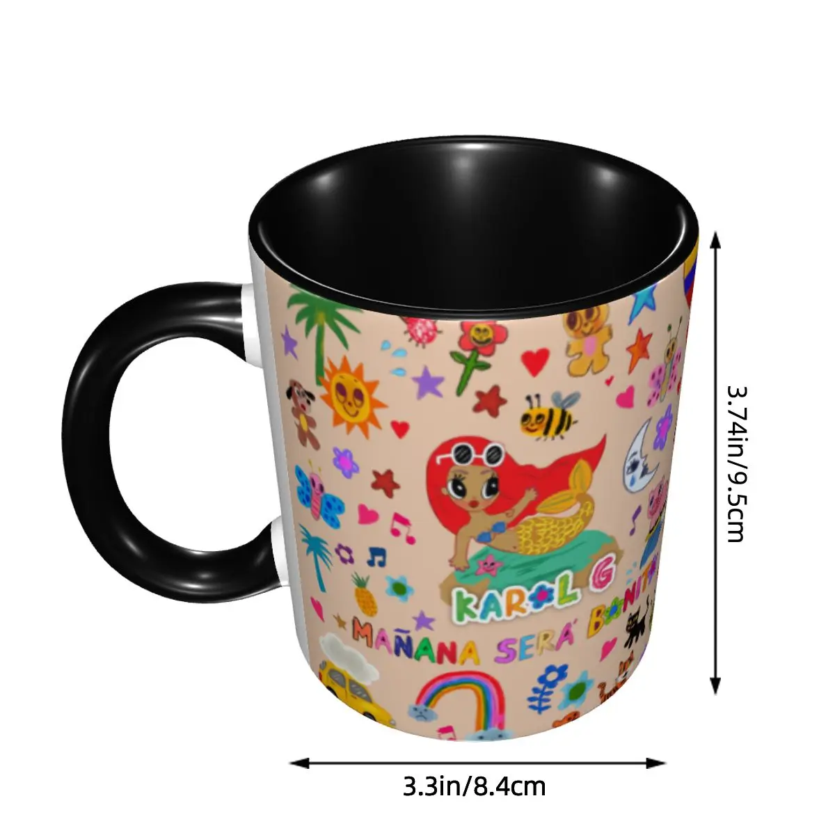 Karol G Coffee Mugs DIY Customized Reggae Ainger Ceramic Tea Milk Mug