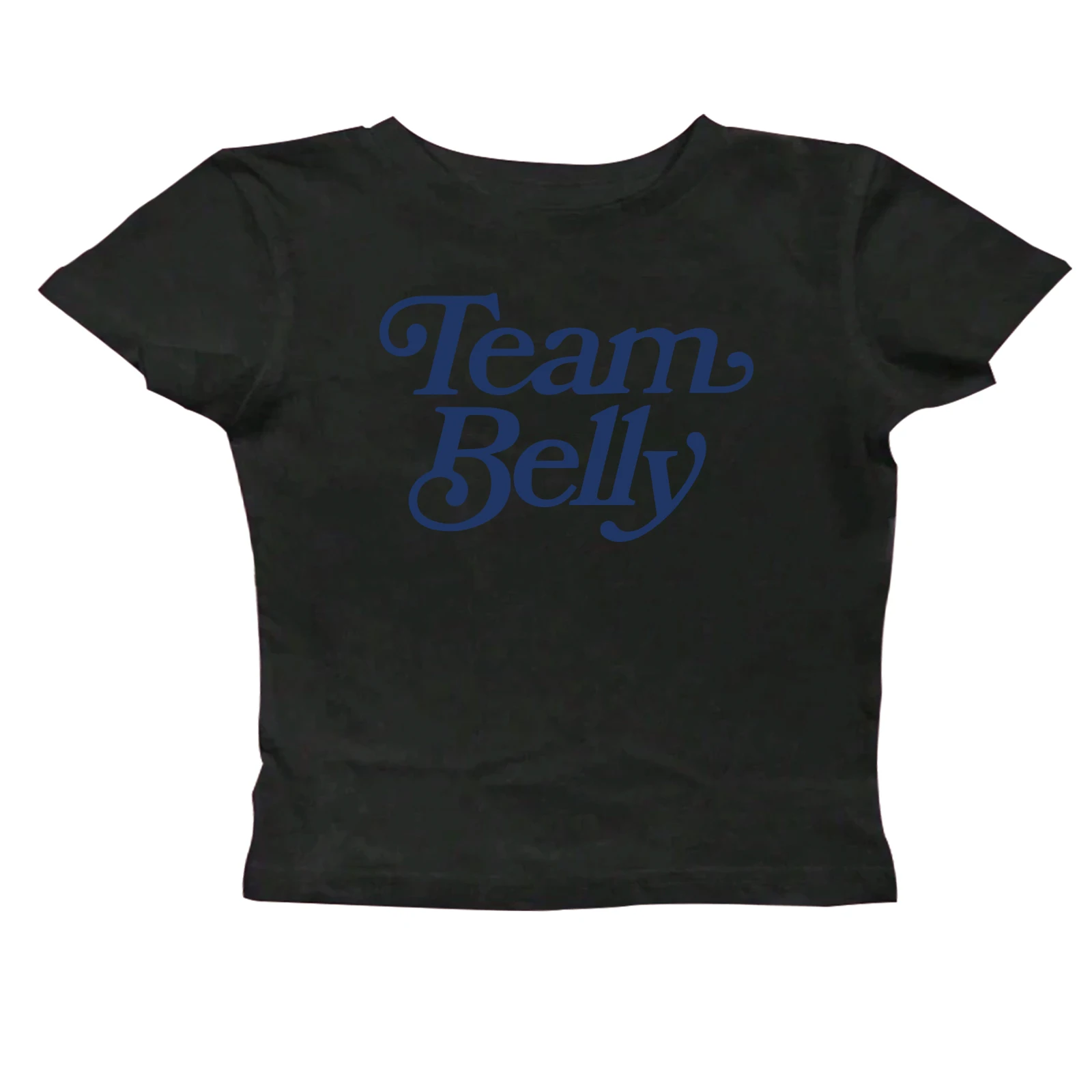 L'estate che è diventato grazioso Belly Team Belly Crop Top T-shirt da donna e ragazza, camicia alla moda per i fan, regalo Y2k Top