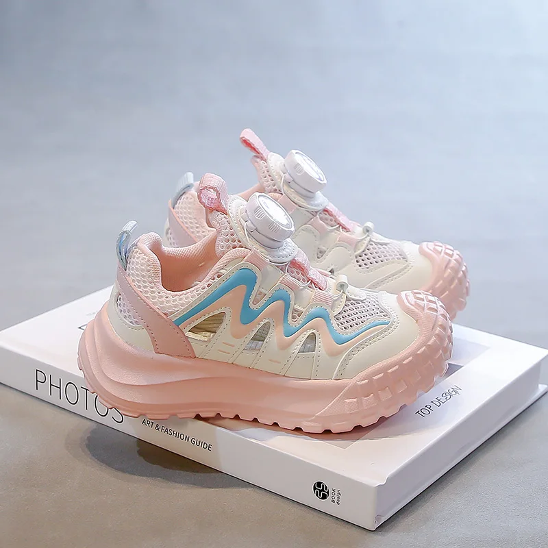 

Summer Hot Selling Hollow Out Childrens Sports Shoes Solid Color Soft Outdoor Running Shoes Wear-resistant Simple Casual Shoes
