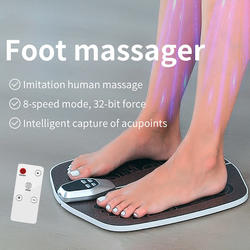 

EMS Foot Massager Pads with Pulse Microcurrent for Foot Sole Reflexology Massager to Promote Blood Circulation and Relax Mus