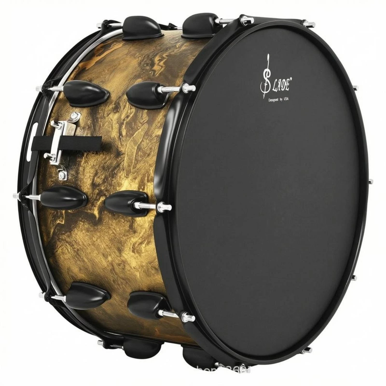 14 X 8 Inch Snare Drum 10 Lugs Black Snare Drum