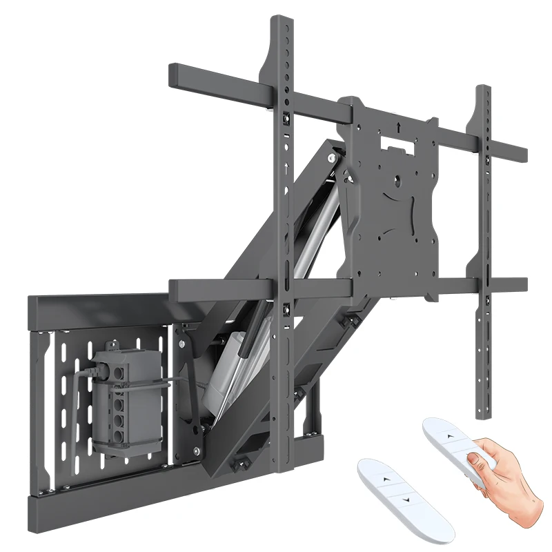 Newest Remote Control up and Down Motorized TV Wall Mount Electric TV Bracket for 42-80 Inch TV