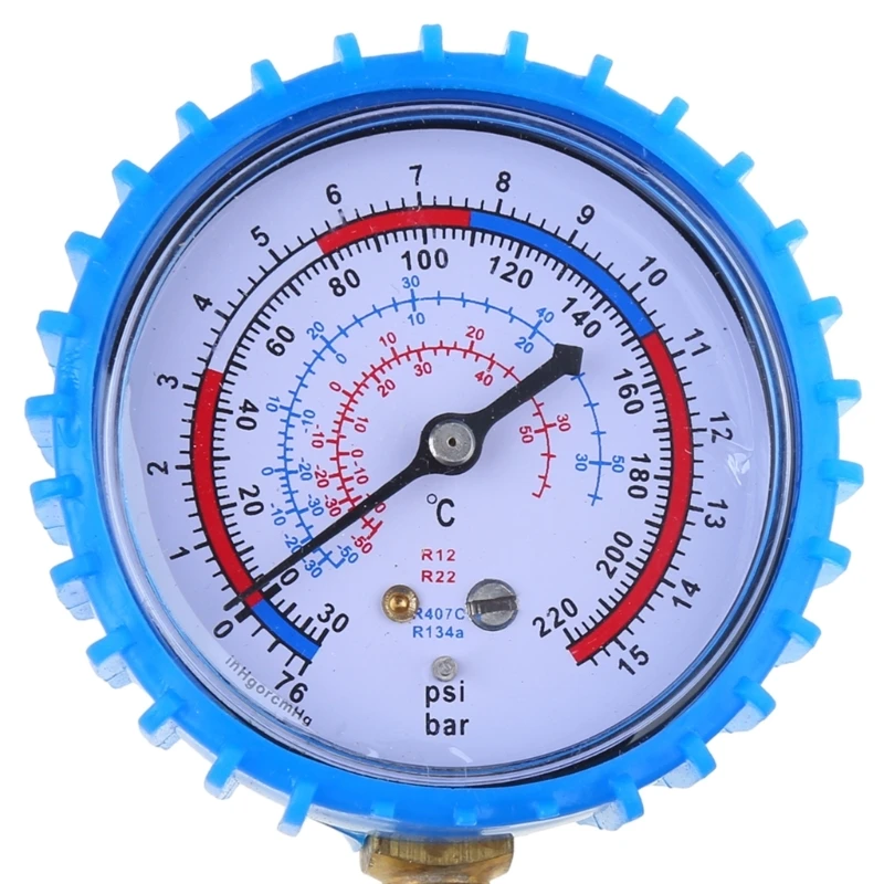 220PSI 500PSI Professional Air Conditioning Refrigerant Recharge Pressure Gauge Manometer