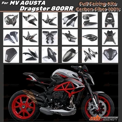Full Fairing Kits MV Agusta Dragster 800RR 2018 2019 Carbon Fiber Front Fender Engine Cover Keycover