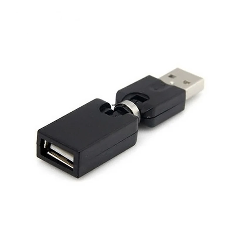 Rotating and Swivel Twist USB 2.0 Type A Male to Type A Female 360 Degree Rotation Angle Extension Adapter Convertor