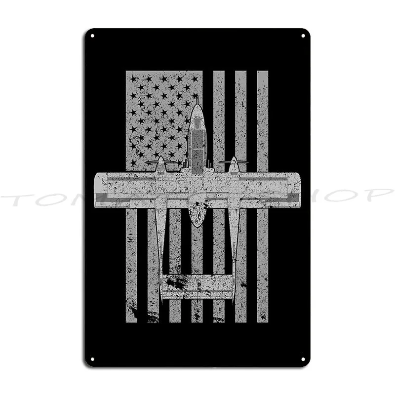 Ov 10 Bronco American Plane Cutout Silhouette Metal Plaque Wall Cave Design Printing Cinema Designer  Tin Sign Poster