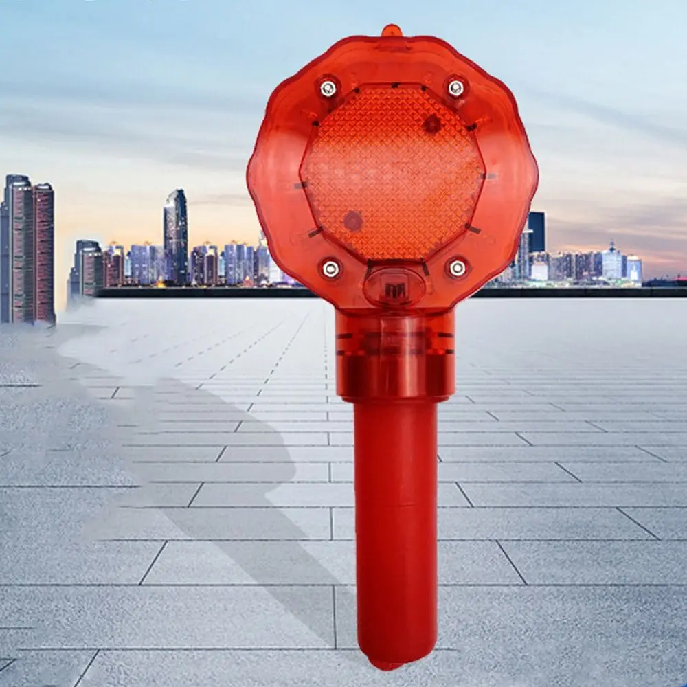 

Red Plum Blossom Warning Light Safety Universal Traffic Safety Signal Beacon Handheld Portable Emergency Flashing Light