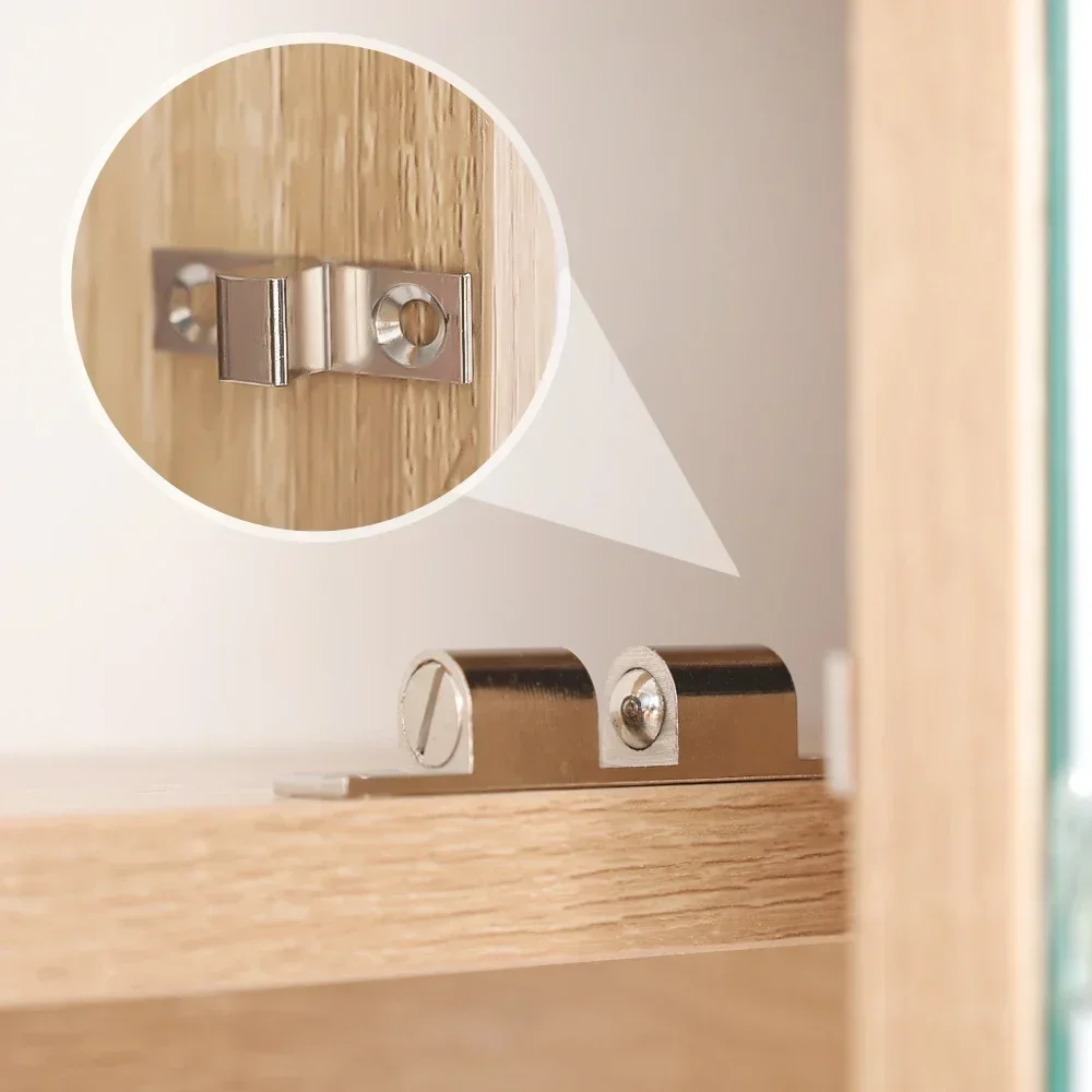 

1PCS Brass Double Roller Spring Ball Latch Adjustable Tension Furniture Door Latch for Cabinet Closet - Ball Catch Door Latch