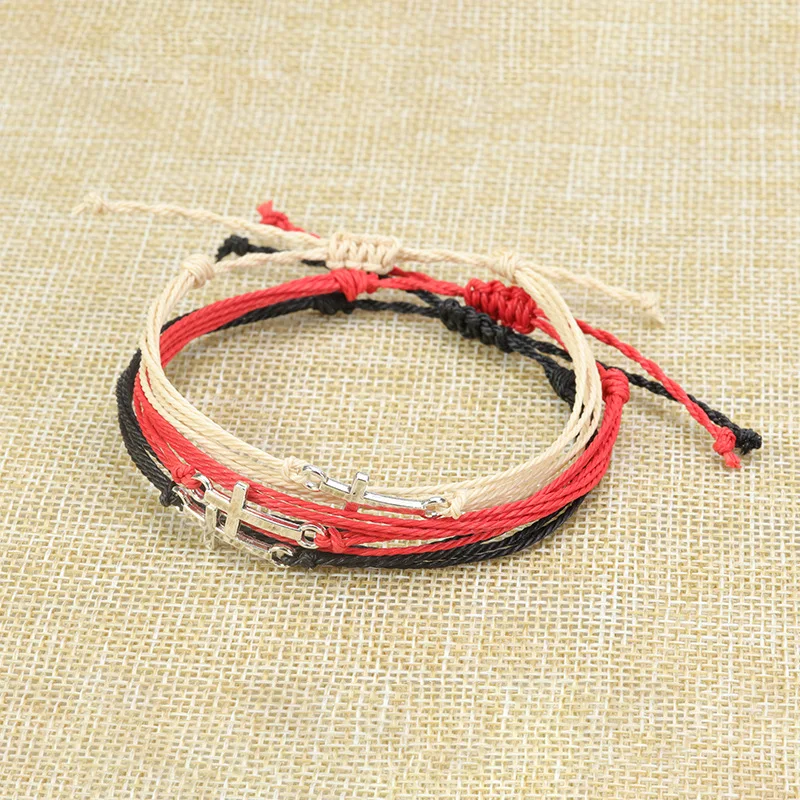 New wax braided bracelet waterproof wax men's and women's friendship bracelet couple beach surfing hand ornament