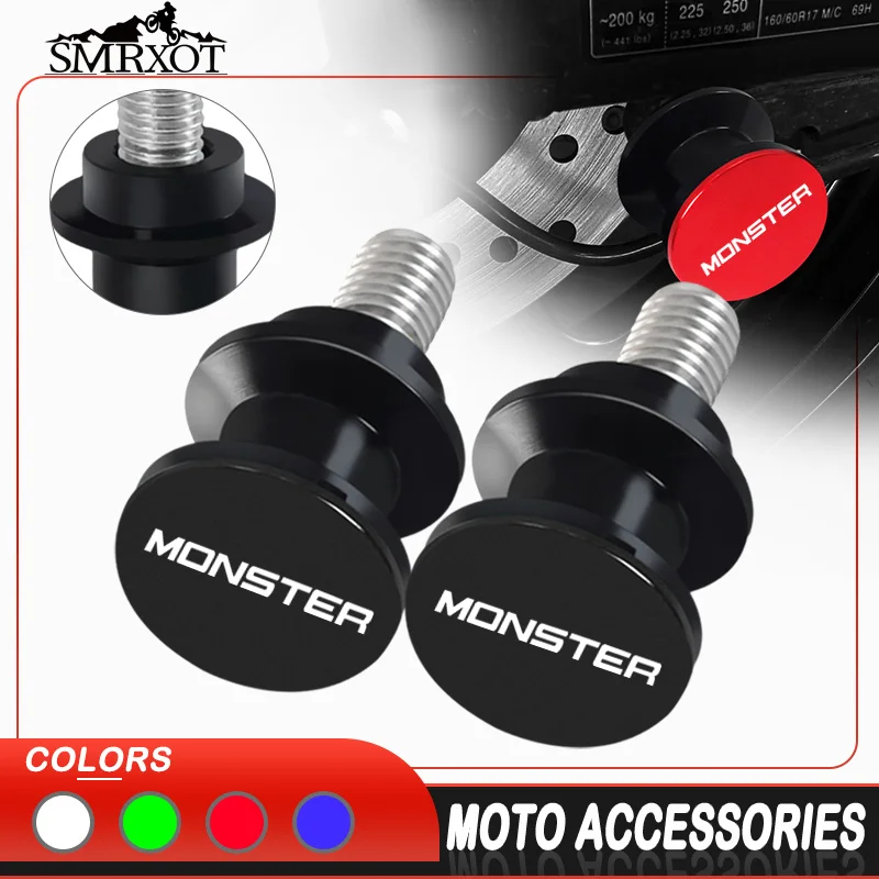 For MONSTER 797 821 1200/R 400 600 620 695 750 795 800 900 1000 Motorcycle M8 Swingarm Spools Slider Stand Screw monster