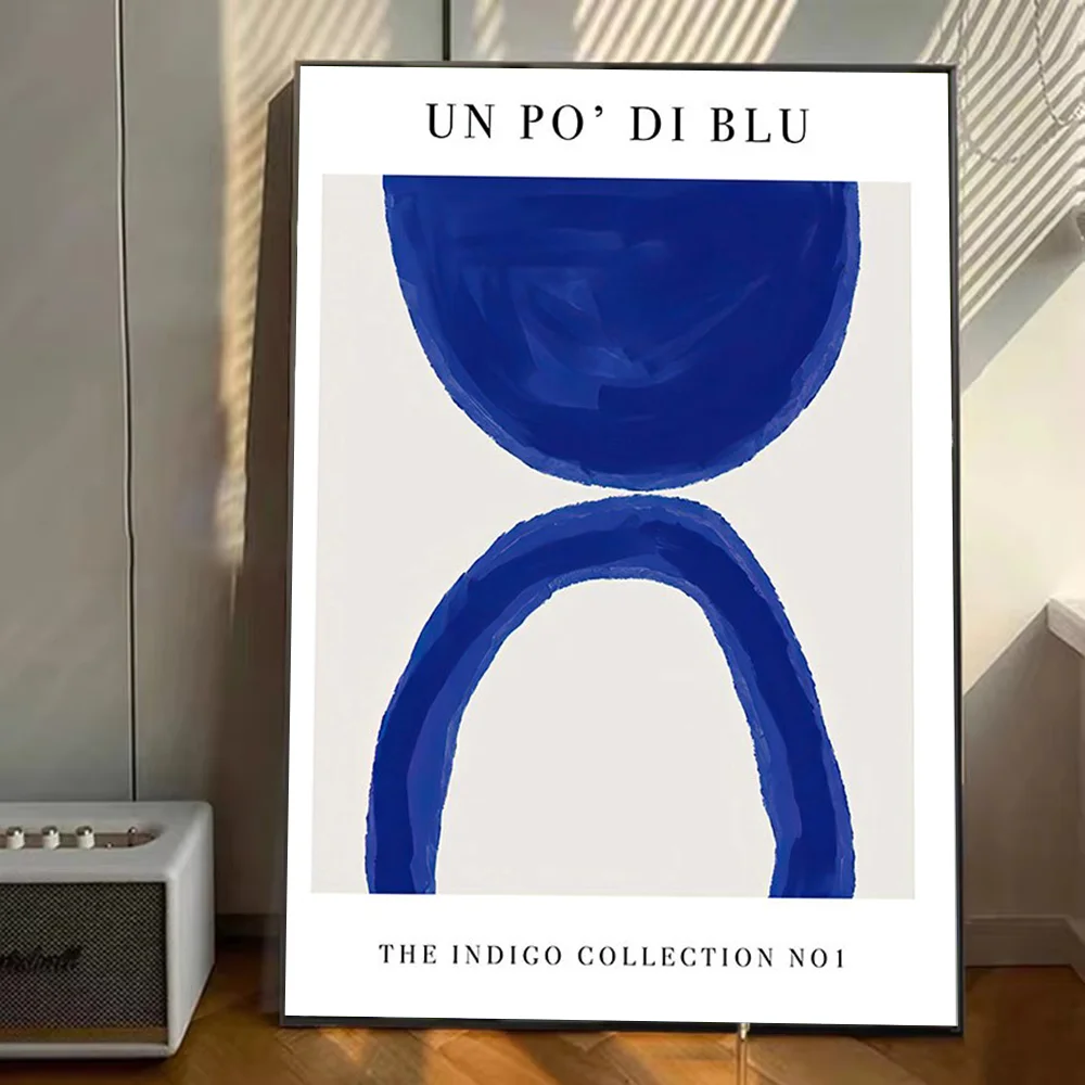 مجردة الأزرق المشارب المحيط ماتيس فتاة المشارك ملصقات الفن جداريات حائطية ديكور لعبة غرفة ديكور الهدايا Kawaii HD اللوحة القط سيارات #5