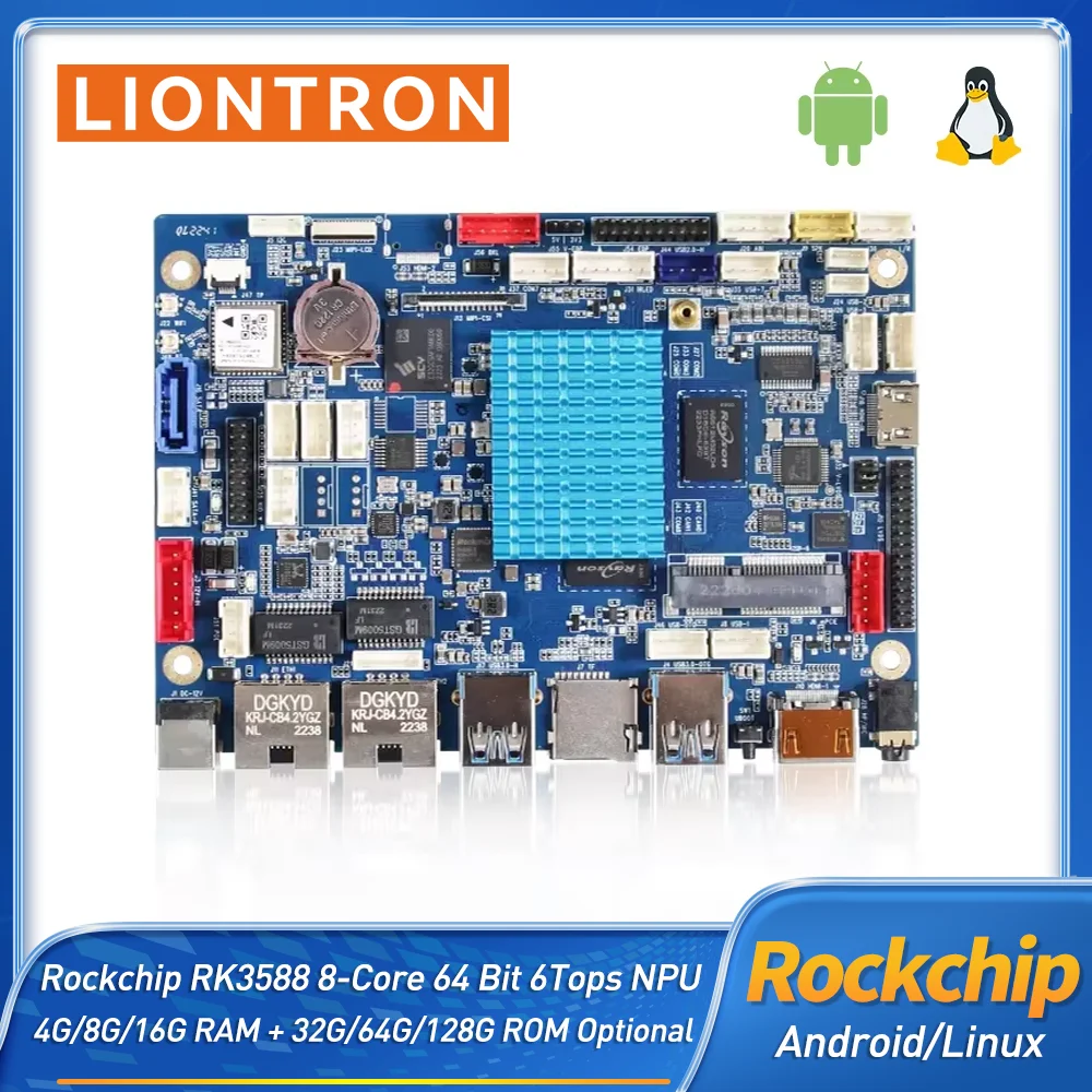 

Плата разработки Rockchip RK3588 6T NPU, восьмиядерный процессор, материнская плата 8K, 8-32 ГБ ОЗУ, 128 ГБ ПЗУ, WIFI6, Android 12, Linux Debian11