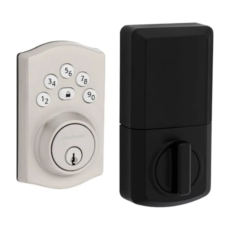Powerbolt 240 5-Button Keypad Traditional Electronic Deadbolt Door Lock Featuring Convenient Keyless Entry Customizable User Co