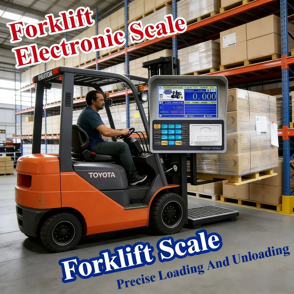 Hydraulic Forklift Scale With LCD Display ABS Material 6000kg Capacity Portable Weighing System OEM Service Easy Retrofit