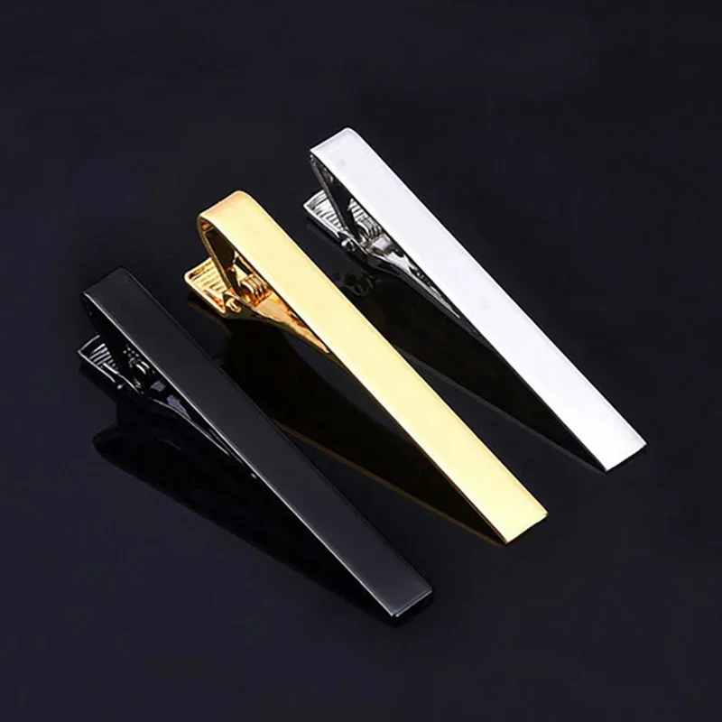 Tie Clip Mode Stijl Stropdassen Voor Mannen Metalen Toon Eenvoudige Bar Gesp Praktische Stropdas Accessoires Sluiting Tie Pin Voor Heren Kraag Clip