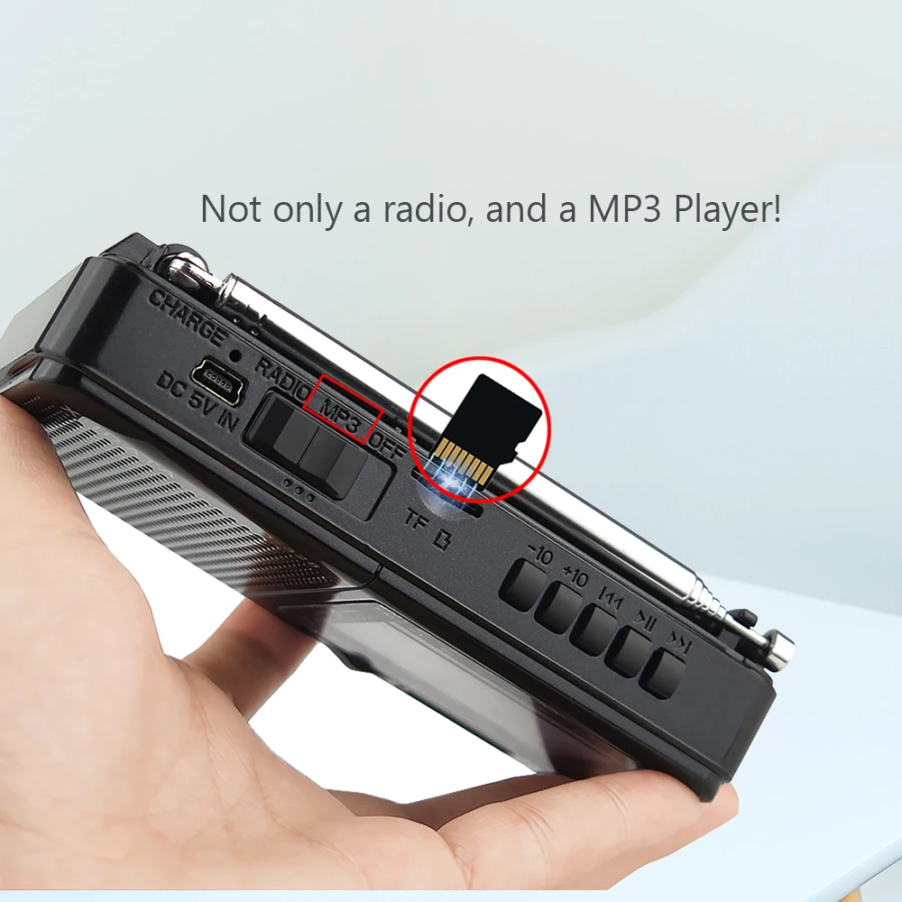 XHDATA D-328 FM Radio AM SW Tragbare Kurzwellen Radio Band MP3 Player Mit TF Karte Jack 4Ω/3W radio Empfänger