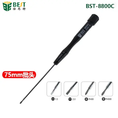 1Piece Magnetic Screwdriver PH0/PH00/PH000 1.5/2.0/2.5/3.0 Slotted for Electronics/ iPhone/PC/Jewelry/Watch/Eyeglass Repair