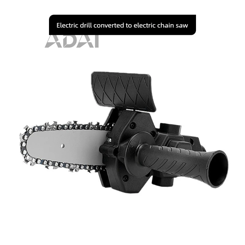 

Multi functional accessories such as cutting angle grinder, hand-held electric drill modified into electric chain saw