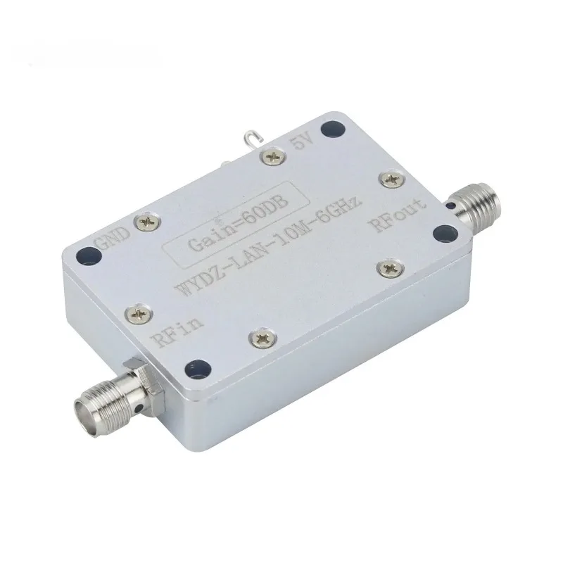 High Gain 10MHz-6GHz 60dB Wideband LNA Low Noise Amplifier SMA Female RF Signal Booster