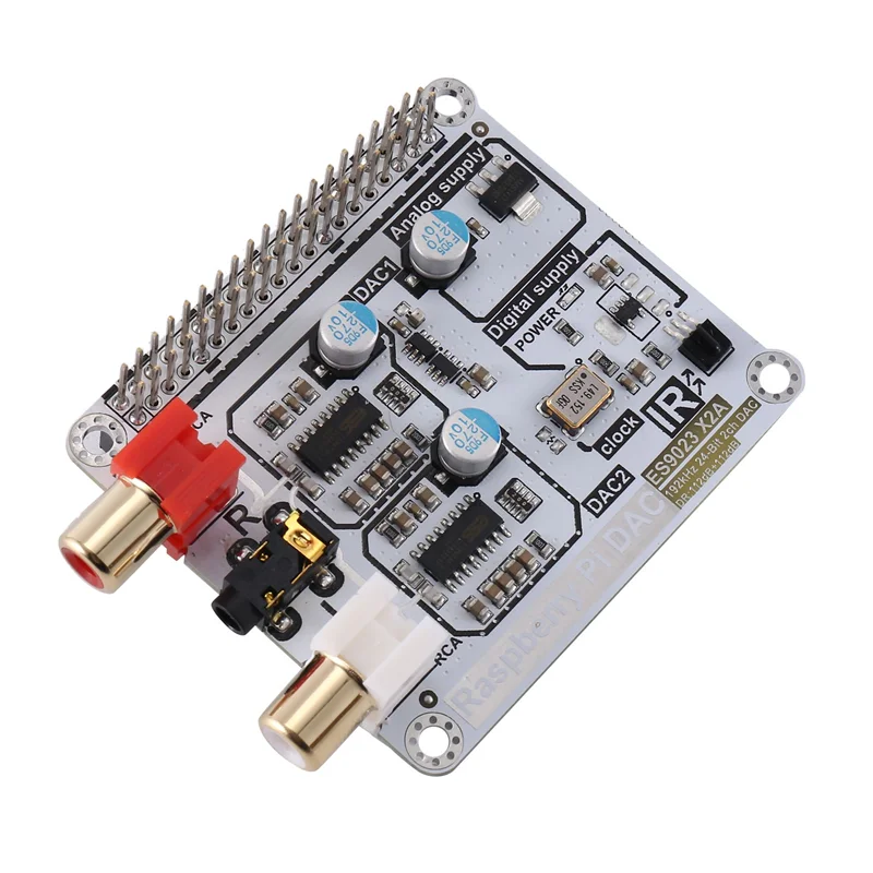 Nuevo componente accesorio Volumio Moode para Raspberry Pi DAC Raspberry Pi 4B + HIFI decodificación Dual DAC I2S